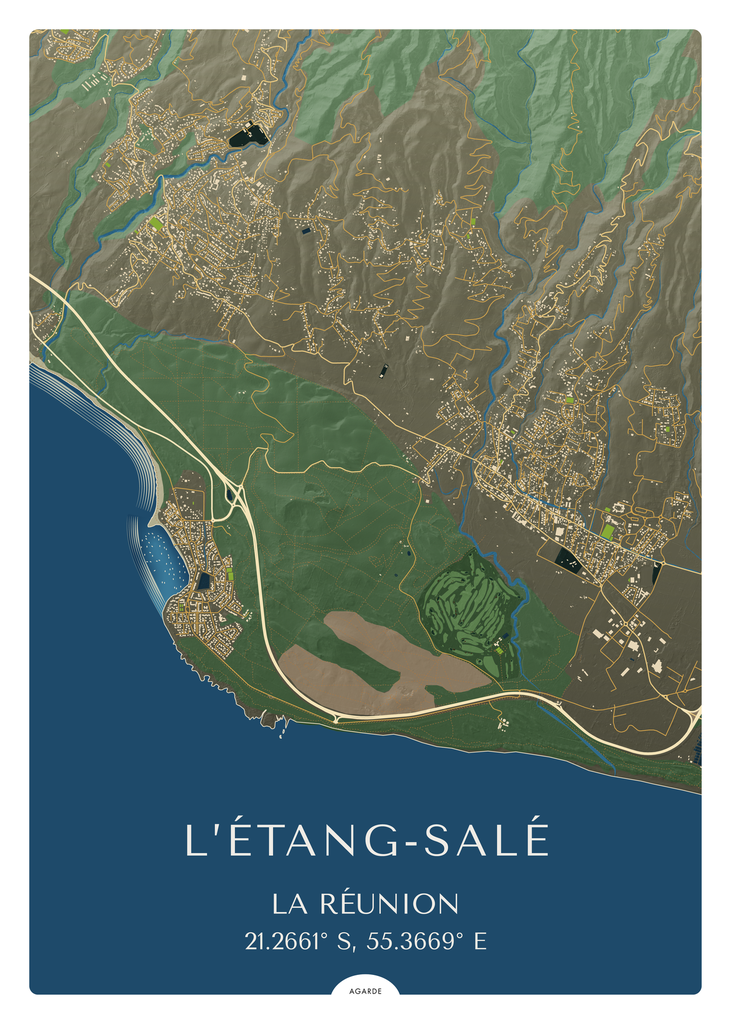 L'Étang-Salé (50x70cm)